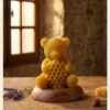 Bougie en cire d'abeille - ourson rayon de miel