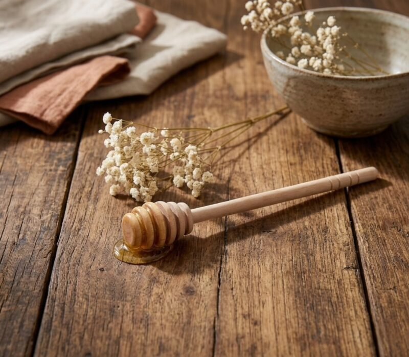 Cuillère à miel en bois